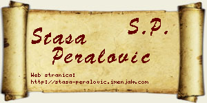 Staša Peralović vizit kartica